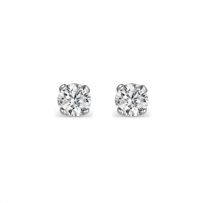 Sterling Silver & Cubic Zirconia Claw Stud Earring (3mm)